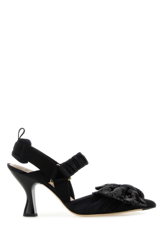 Black mesh ColibrÃ¬ pumps FENDI (8J8893AWD3)