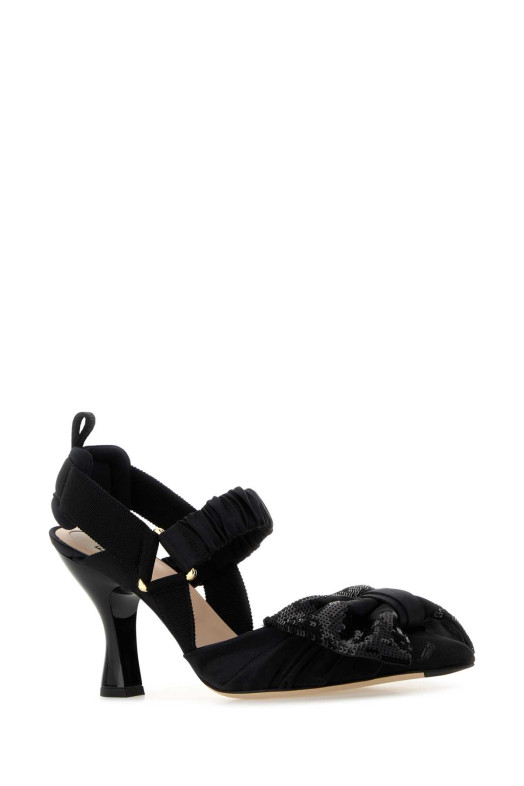 Black mesh ColibrÃ¬ pumps FENDI (8J8893AWD3)
