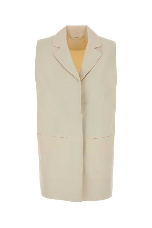 Ivory viscose blend vest CO (9025DCVLS26)