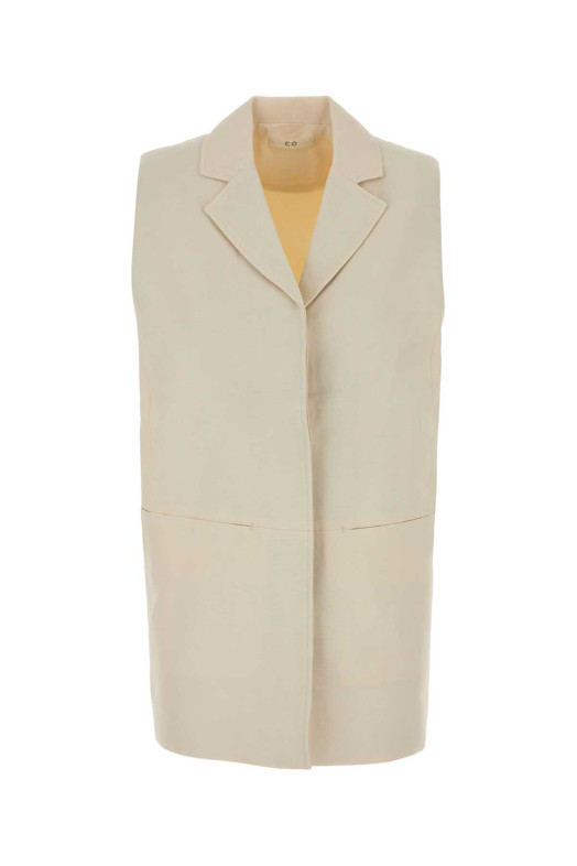 Ivory viscose blend vest CO (9025DCVLS26)