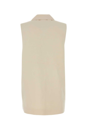 Ivory viscose blend vest CO (9025DCVLS26)