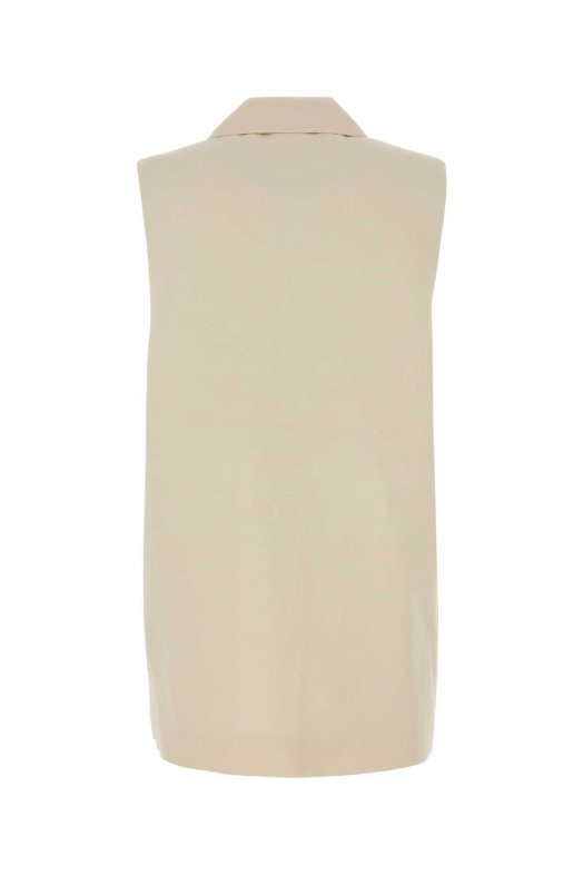 Ivory viscose blend vest CO (9025DCVLS26)