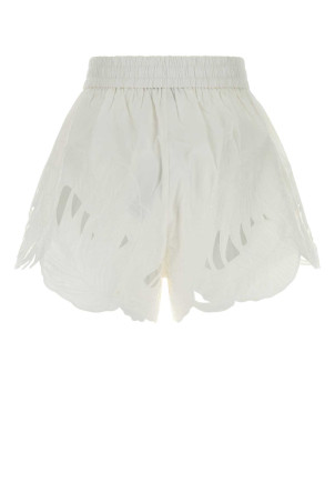 White poplin Mahon shorts Black ZIMMERMANN (9049ASS263)