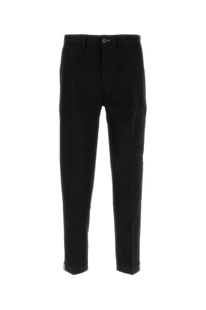 Black stretch cotton blend pant NINE IN THE MORNING (9SS25TI76)
