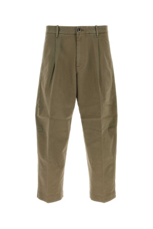 Olive green cotton blend Giulio pant Green NINE IN THE MORNING (9SS26GIG30SQ)