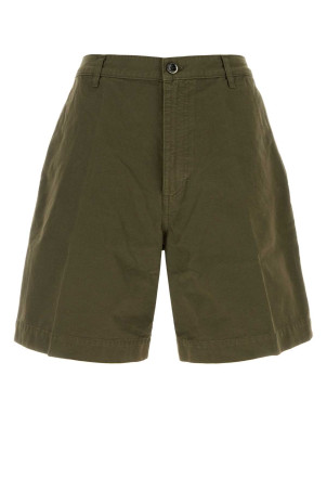 Olive green cotton Otto bermuda shorts Green NINE IN THE MORNING (9SS26TT26)