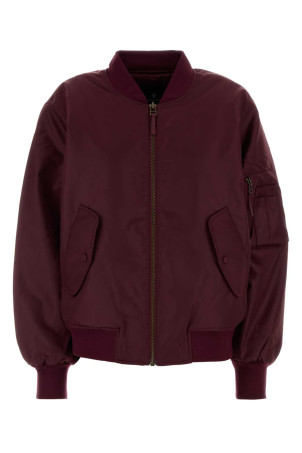 Tyrian purple polyester Leon bomber jacket ANINE BING (A0110490)