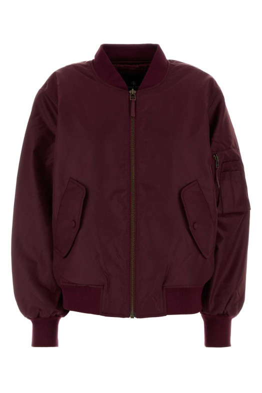 Tyrian purple polyester Leon bomber jacket ANINE BING (A0110490)