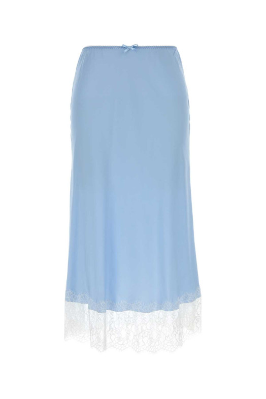 Light-blue satin skirt MOSCHINO (A01250545)