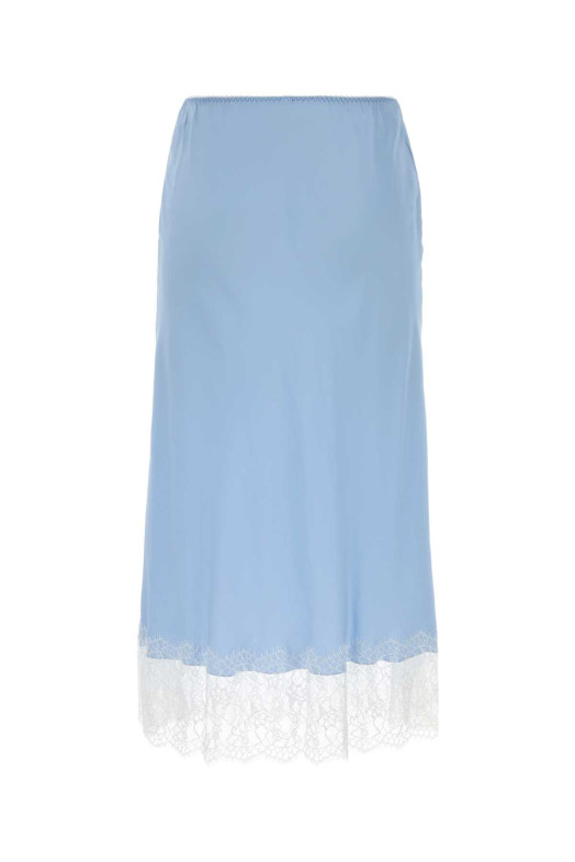 Light-blue satin skirt MOSCHINO (A01250545)