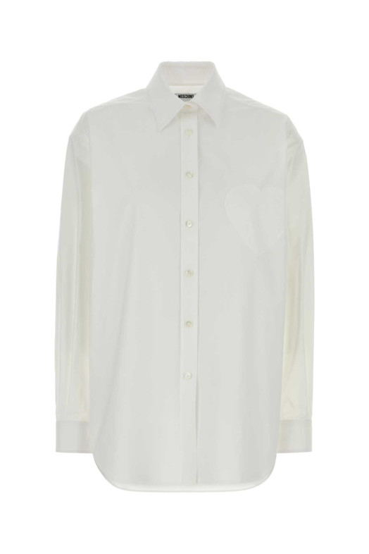 White stretch poplin shirt MOSCHINO (A02240531)
