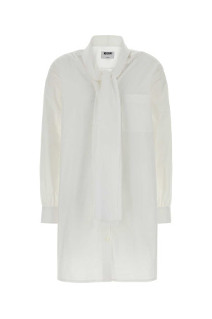 White stretch poplin shirt dress MOSCHINO (A04020531)