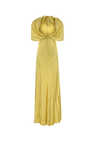 Yellow satin long dress ALBERTA FERRETTI (A04301627)