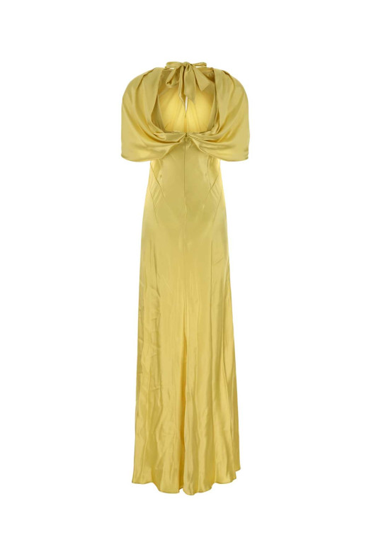 Длинное платье из желтого атласа ALBERTA FERRETTI (A04301627)