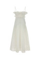 Біла сукня з англійською вишивкою ALBERTA FERRETTI (A04451622)