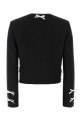 Черный шерстяной блейзер MOSCHINO (A05025521)