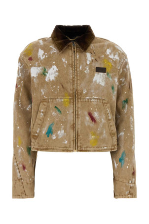 Camel cotton jacket MOSCHINO (A05140540)