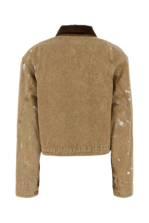 Camel cotton jacket MOSCHINO (A05140540)