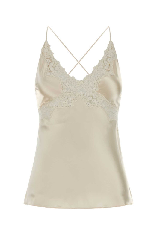 Атласный топ цвета слоновой кости ALBERTA FERRETTI (A08071627)