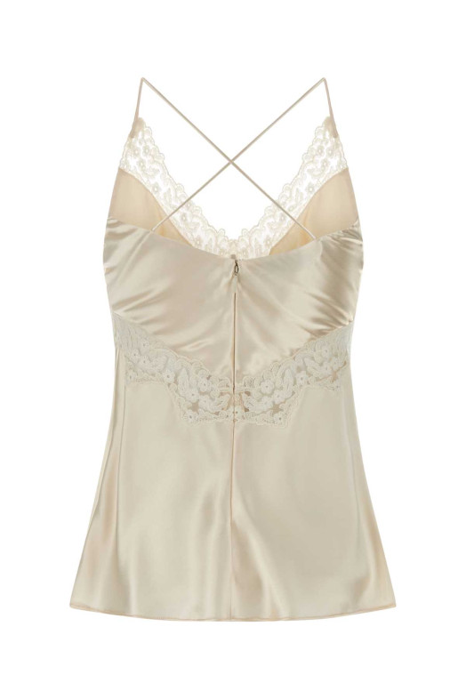 Атласный топ цвета слоновой кости ALBERTA FERRETTI (A08071627)