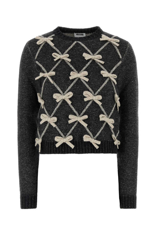 Charcoal wool blend sweater MOSCHINO (A09085503)