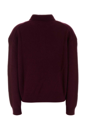 Burgundy cashmere Lee polo shirt ANINE BING (A0912289)