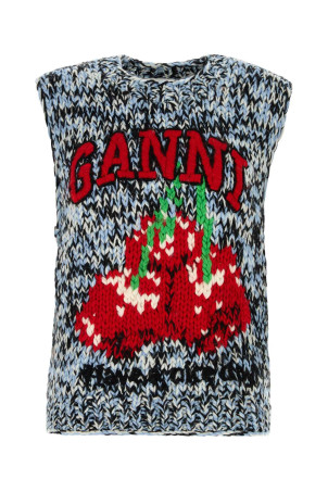 Multicolor wool oversize vest GANNI (A1070119)