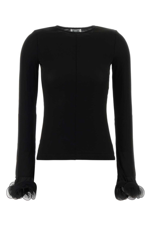 Черный джерси-топ MOSCHINO (A12035535)