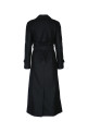 WOMEN LONG RAGLAN TRENCH LIGHT PRESSED WOOL Black HARRIS WHARF LONDON (AA1180MLX)