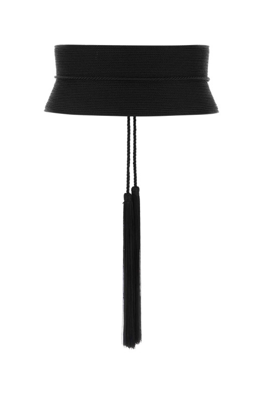 Чорний віскозний ремінь Black ALAIA (AA1C1011I221)