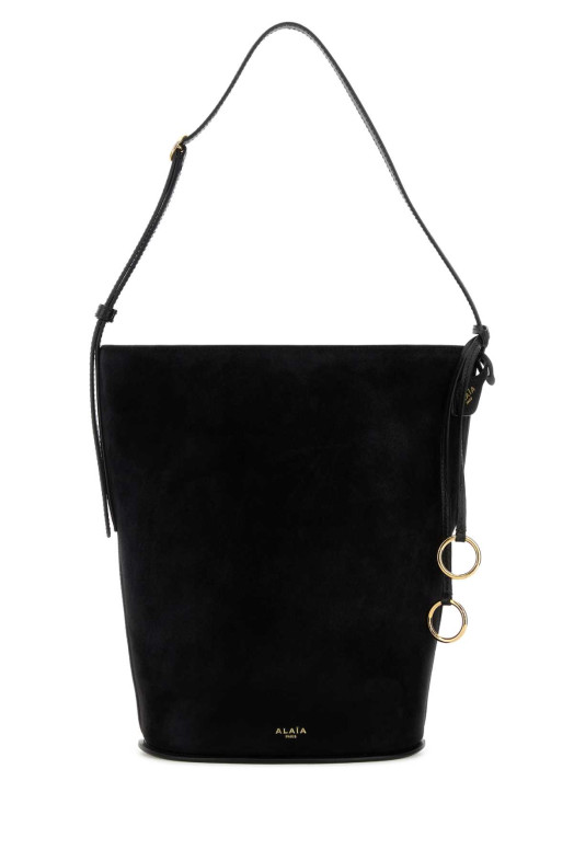 Black suede bucket bag Black ALAIA (AA1L6005CA577)
