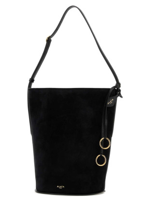 Black suede bucket bag Black ALAIA (AA1L6005CA577)