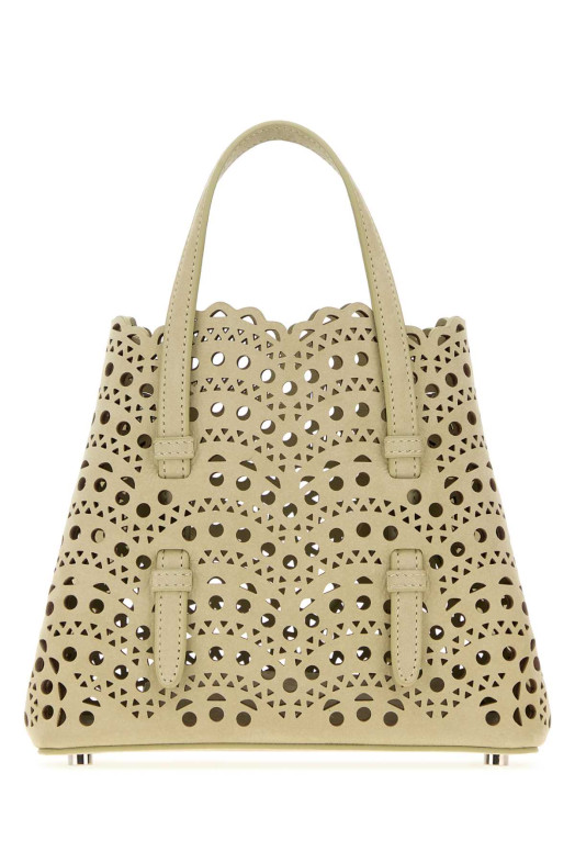 Sage green nubuck Mina 20 handbag ALAIA (AA1S06720CA322)