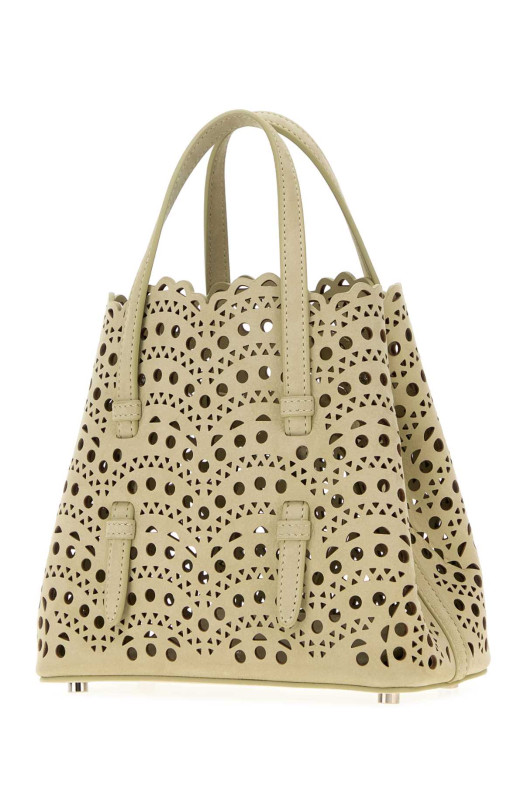 Sage green nubuck Mina 20 handbag ALAIA (AA1S06720CA322)