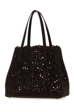 Dark brown suede Mina 25 handbag ALAIA (AA1S06725CA322)