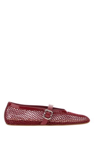 Бордовые балетки из сетки ALAIA (AA3A029TK007)