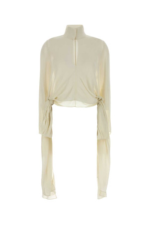 Cream crepe blouse Beige ALAIA (AA9H1348T666B)