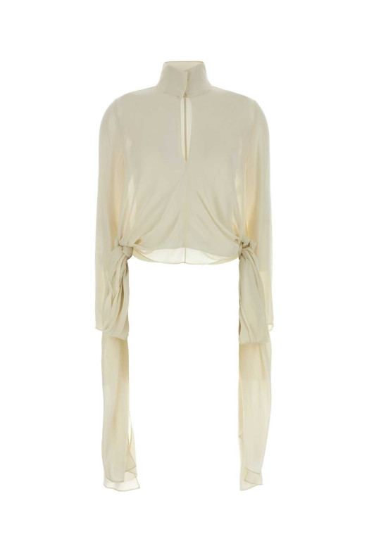 Cream crepe blouse Beige ALAIA (AA9H1348T666B)