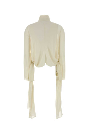Cream crepe blouse Beige ALAIA (AA9H1348T666B)