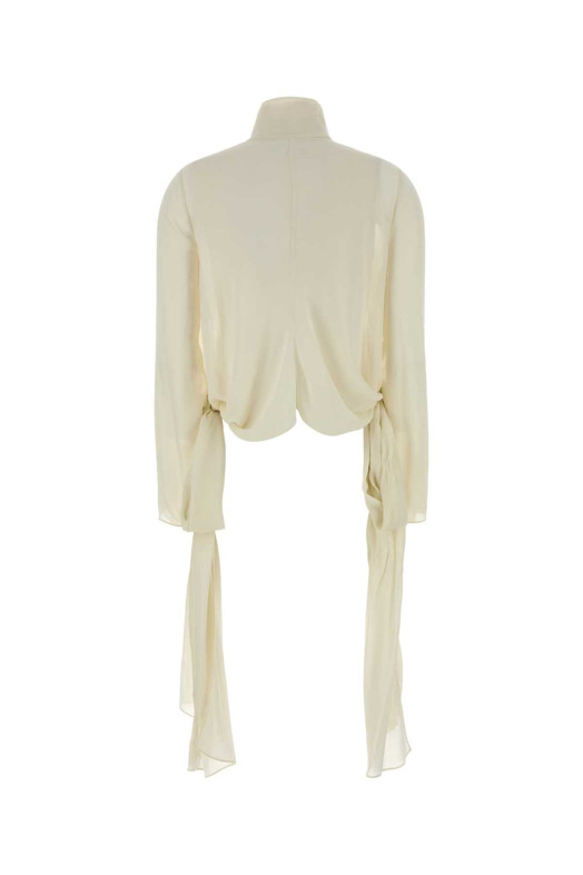 Cream crepe blouse Beige ALAIA (AA9H1348T666B)