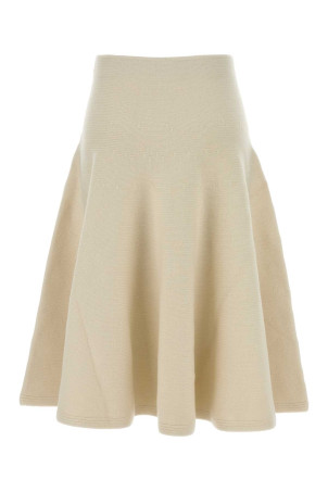 Ivory stretch cashmere blend skirt ALAIA (AA9J2418K115B)