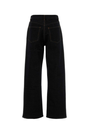 Джинси з еластичного деніму темно-синього кольору ALAIA (AA9P1265K131B)