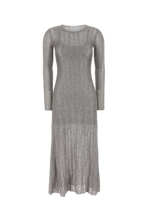 Silver crochet dress ALAIA (AA9R2567M806A)