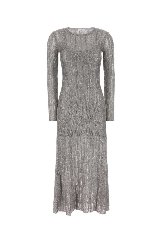 Silver crochet dress ALAIA (AA9R2567M806A)