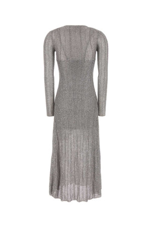 Silver crochet dress ALAIA (AA9R2567M806A)