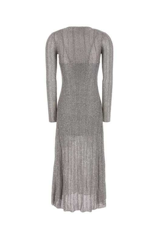 Silver crochet dress ALAIA (AA9R2567M806A)