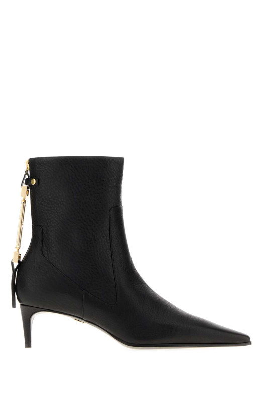 Black leather ankle boots DSQUARED (ABW022101500001)