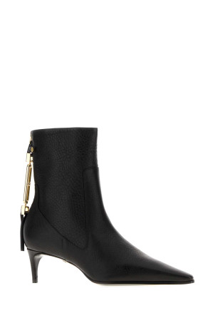 Black leather ankle boots DSQUARED (ABW022101500001)