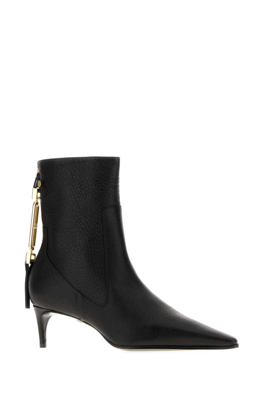 Black leather ankle boots DSQUARED (ABW022101500001)