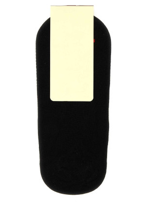 Black stretch cotton blend invisible socks GALLO (AP113257)